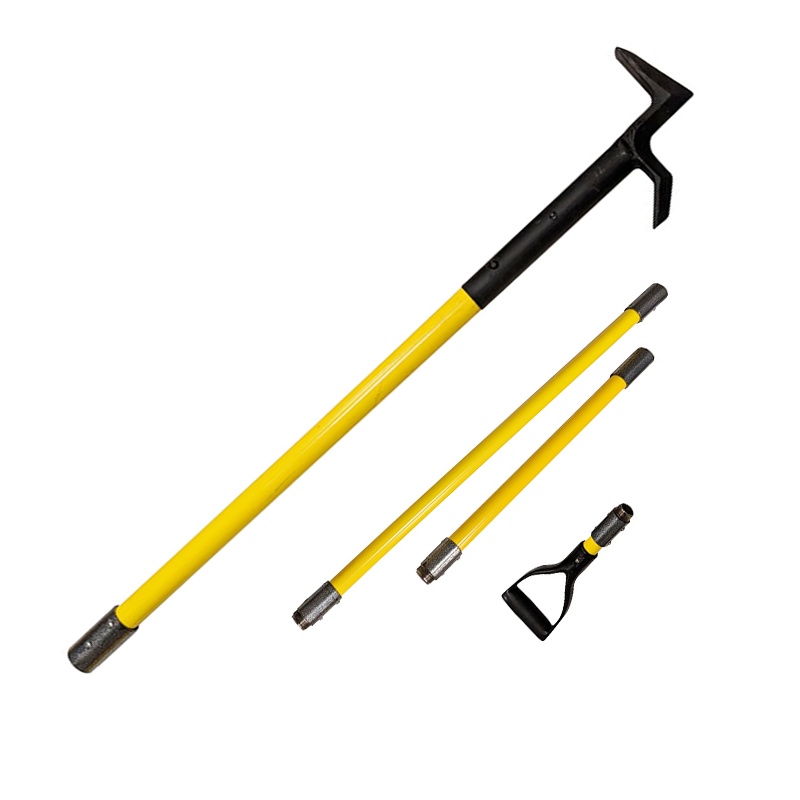Firefighting pole with long fiber handle All purpose hook