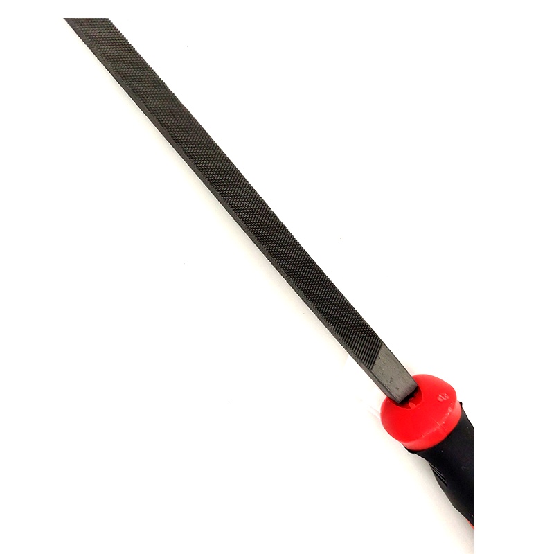 Square file with dual color red & black plastic handle, High quality, REACH Test Passed