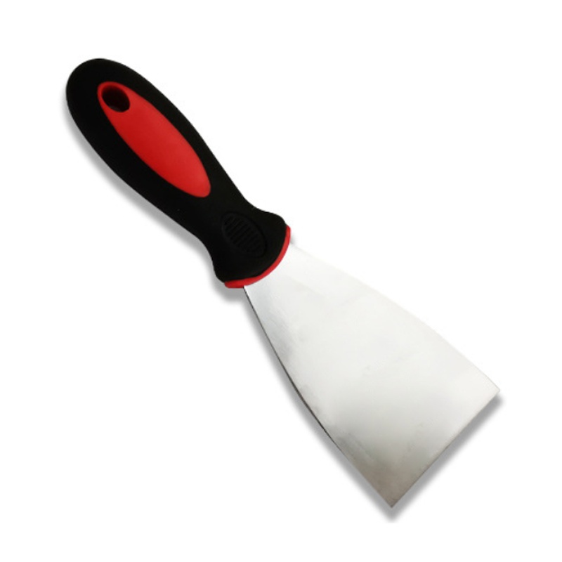 Putty knife, Stainless Steel spatula with dual color comfortable plastic handle, Flexible blade, plastering and painting tools