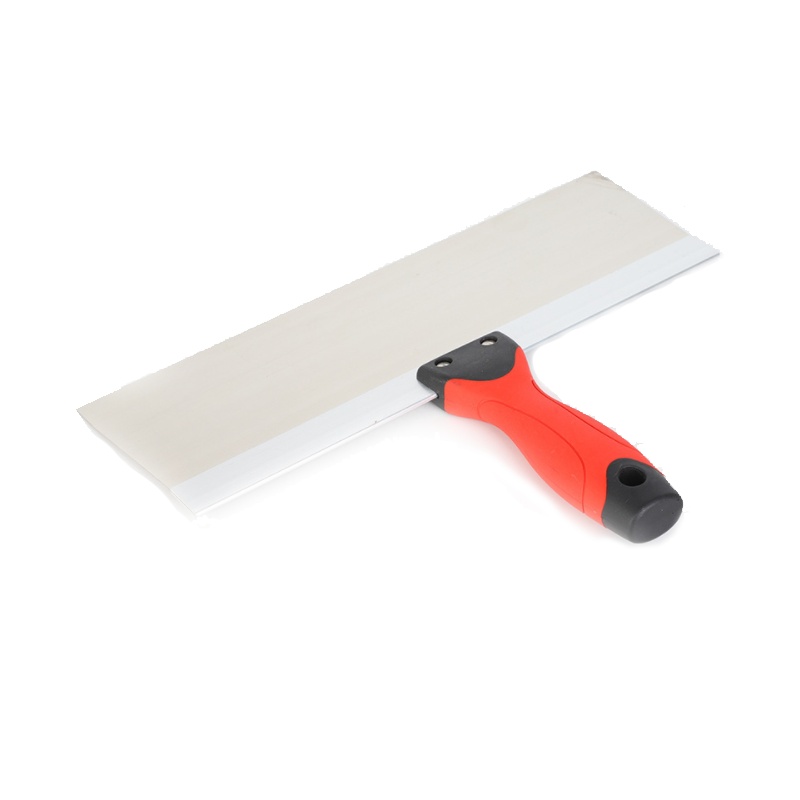 Spatula Putty knife with dual color plastic handle, scraper for plastering and construction work, Mirror polish Flexible blade