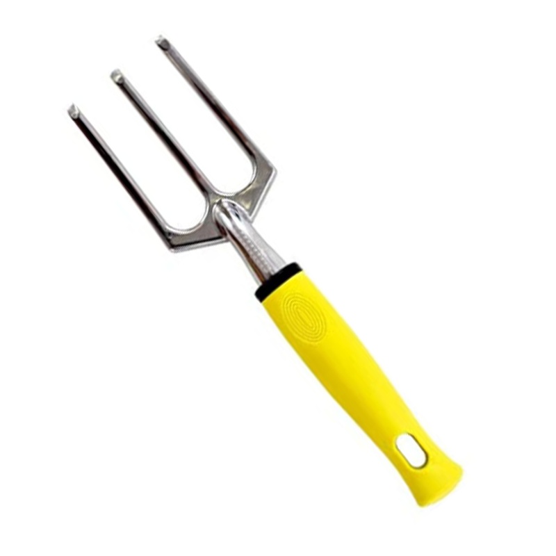5 pieces Garden Tools Set, Aluminium Alloy, Yellow color handle, Flower kits, Trowel + Transplanter + Rake + Fork + Weeder