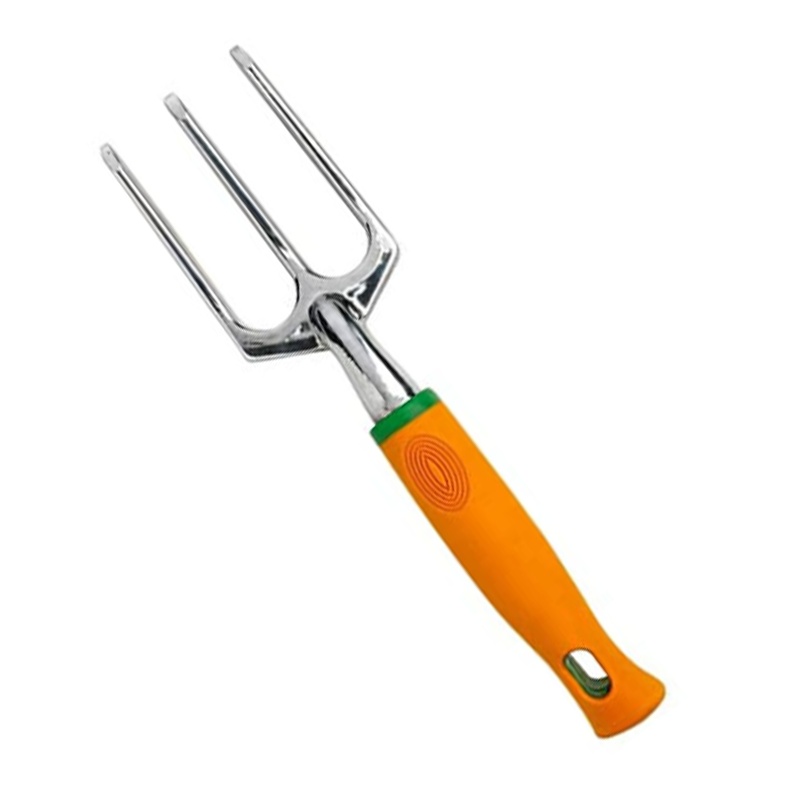 5 pieces Garden Tools Set, Aluminium Alloy, Orange color handle, Flower kits,  Trowel + Transplanter + Rake + Fork + Weeder