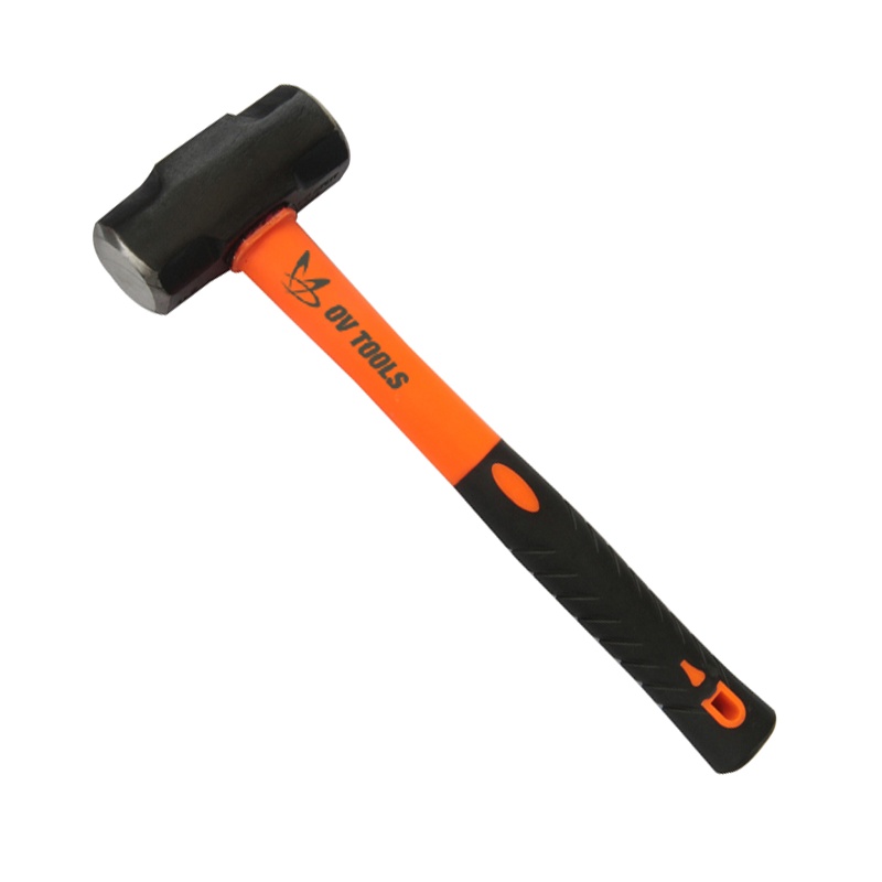 Sledge hammer made of Carbon steel drop forged, with fiberglass handle