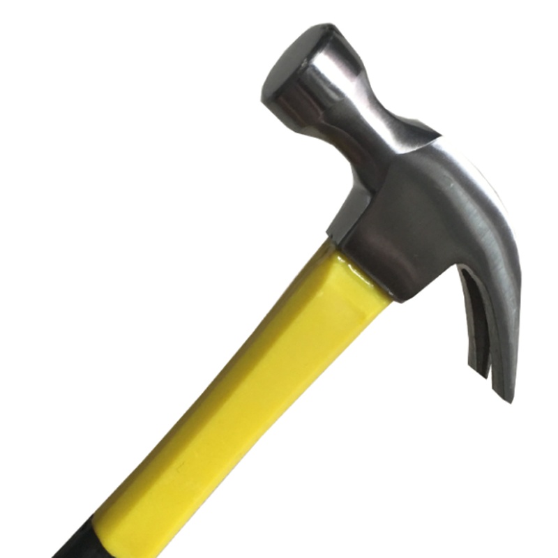 Premium Claw hammer, made of Carbon steel drop forged, with fiber handle nail hammer