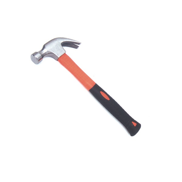 High quality professional American type claw hammer with fiberglass handle, nail hammer