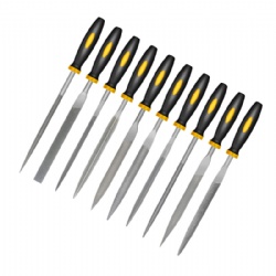 10 Piece Mini Needle File Set with dual color plastic handle