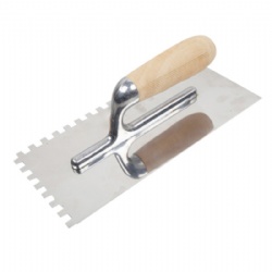 Stainless steel Plastering trowel, Mirror Polished, with teeth, Solid structure, construction and decoration tools
