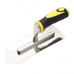 Plastering trowel, Stainless Steel, Mirror polished, PP+TPR handle, Solid structure, construction tools