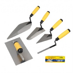 5pcs Bricklaying trowel set, with ergonomics plastic handle, Solid structure, construction and plastering tools kit