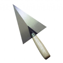 Bricklaying trowel with wood handle, Solid structure, construction and plastering tools