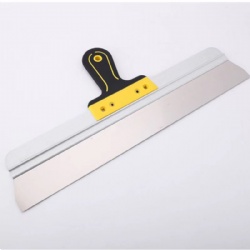 Putty knife with dual color plastic handle, spatula scraper for construction, plastering work, Mirror polish Flexible blade