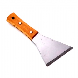 Putty knife, portable scraper with wood handle, Flexible blade, Customizable plastering tools