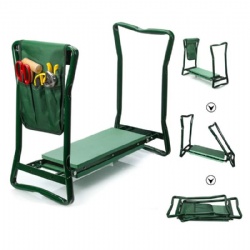 Multi-purpose Portable Garden Kneeler Stool Kneeling Pad Bench Chair and Seat with Tool Pouch, Outdoor foldable