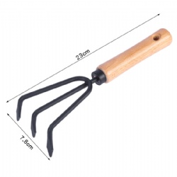4 pcs Garden Tools Set Hot sale on Amazon, Wood handle, Trowel + Transplanter + Rake + Weeder