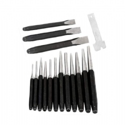 16 Piece Punch and Chisel Set for Wood Working and Masonry Use, Professional Manufacture