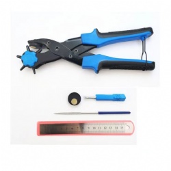 2021 hot sale Punch pliers set for leather belt, Hole Punching Tool, ruler, replaceable plates, screwdriver and grinding stick