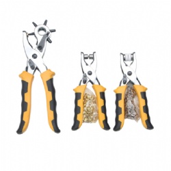 3 pcs Punching Tool Set, Eyelet punch pliers, Button Plier for Fabric, leather, cardboard