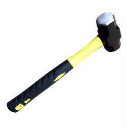 Sledge hammer made of Carbon steel drop forged, with fiber handle
