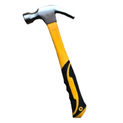 Claw hammer, made of Carbon steel drop forged, with fiber handle