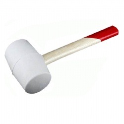 White Mallet with wooden handle